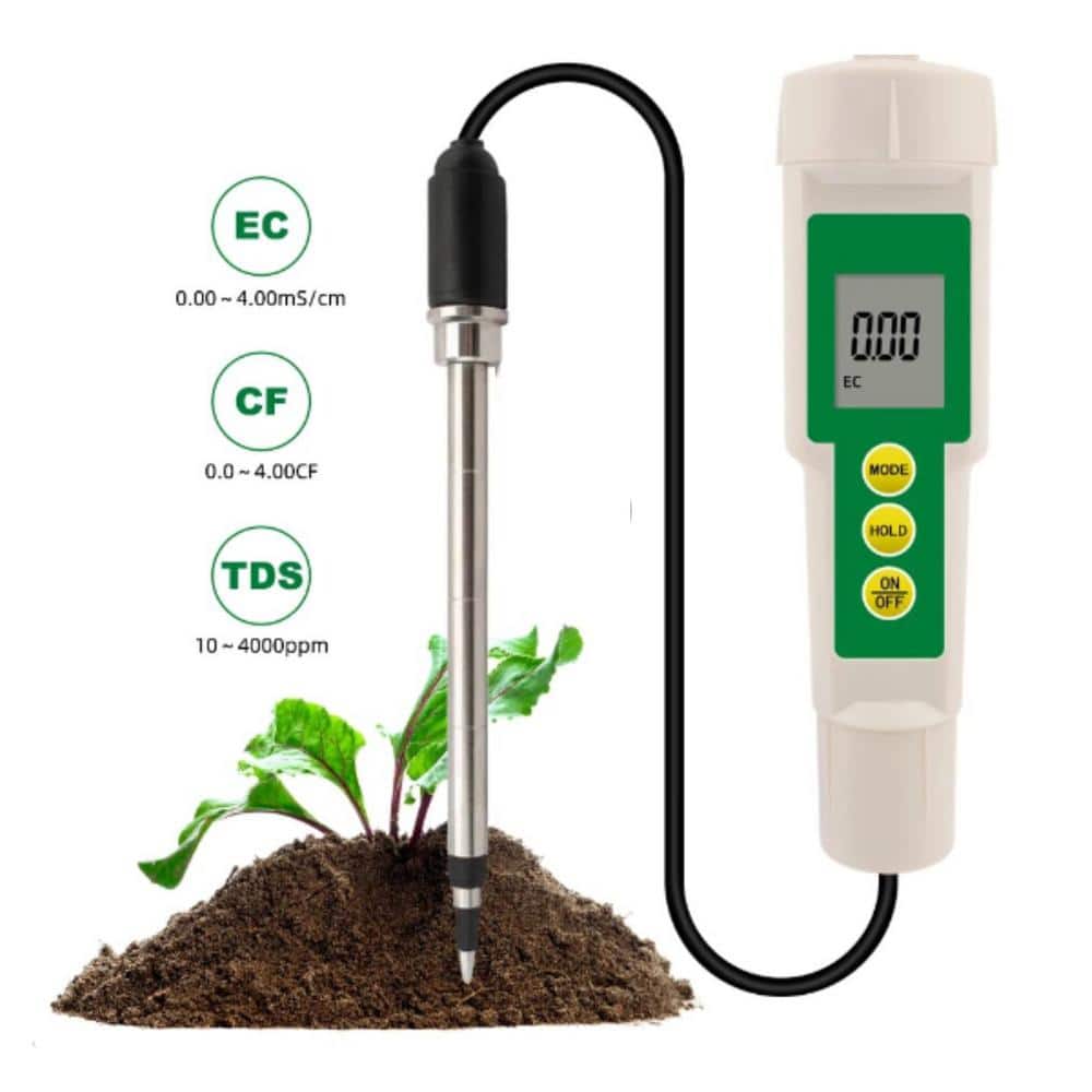 3-in-1 Digital Soil Conductivity Test Meter Tester, High Accuracy Sensor, Flower, Garden, Plantation, Lawn CE/TDS/CF - Hercitys