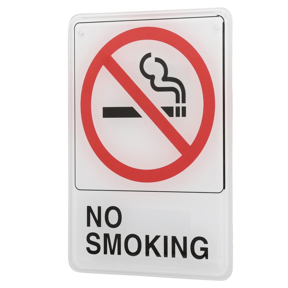 5 in. x 7 in. Plastic No Smoking Sign - Hercitys