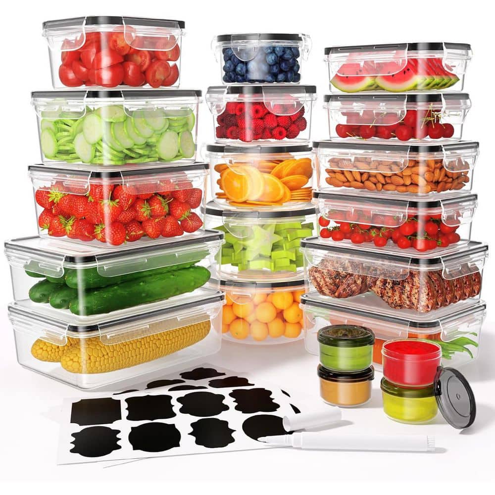 20 Pack Airtight Food Storage Containers Set with Lids BPA-Free Leak-Proof Kitchen Organization Meal Prep Containers - Hercitys