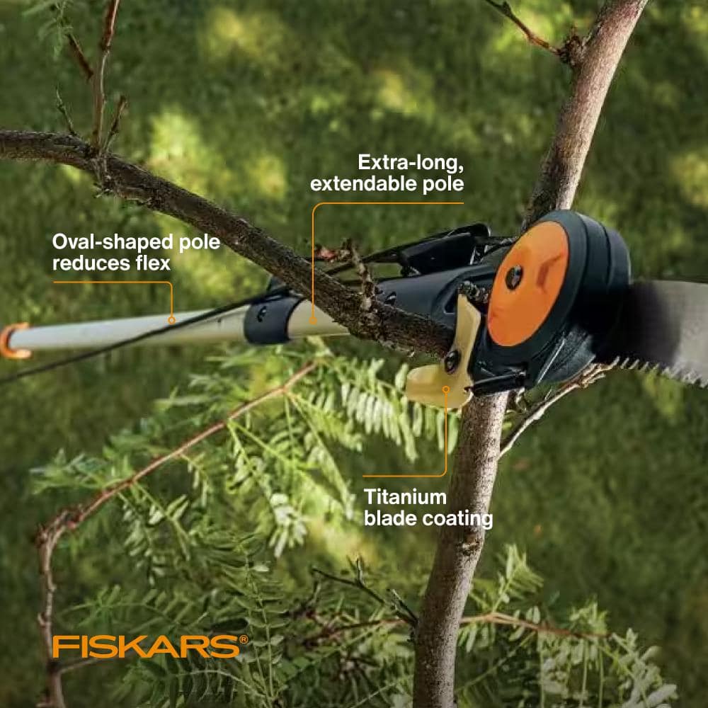 1.25 in. Cut Capacity Steel Titanium Coated Cutting Blade 15 in. Fiberglass/Alum Pole Chain Drive 16 ft. Tree Pruner - Hercitys