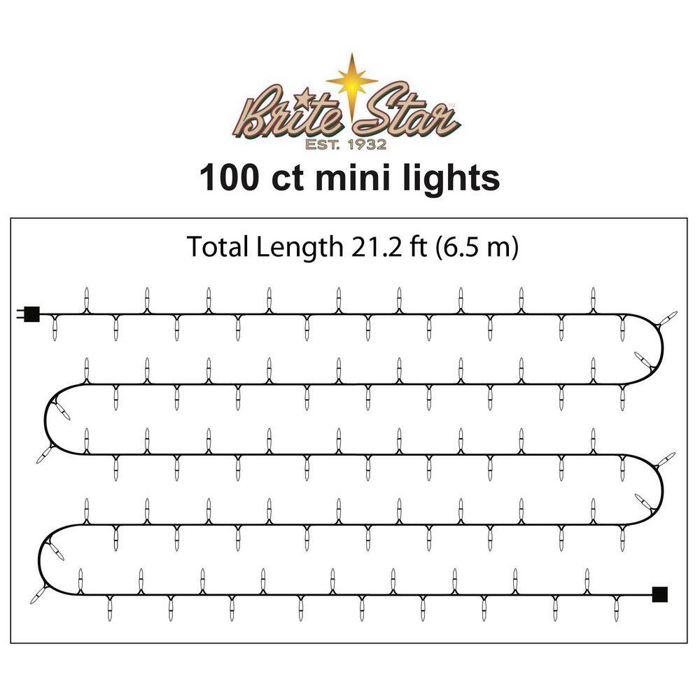 100-Light Clear With White Wire String to String Mini Light Set (Set of 24) - Hercitys
