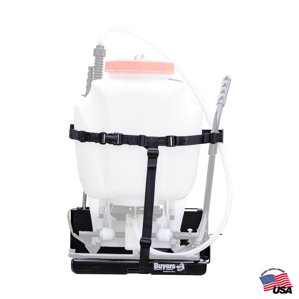 4 Gal. Capacity Adjustable Sprayer Rack for Landscape Trailers Trailer Kit in Black - Hercitys