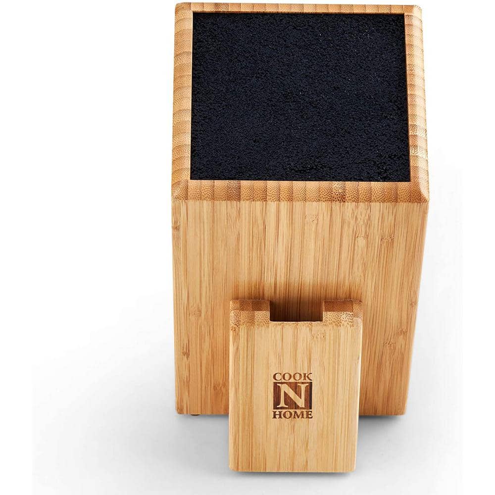 10 in. Universal-Size Knife Bamboo Storage 5.5 in. x 5.5 in. x 10 in. - Hercitys
