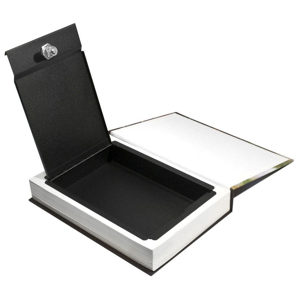 0.02 cu. ft. Steel Real Paper Book Lock Box Safe with Key Lock - Hercitys