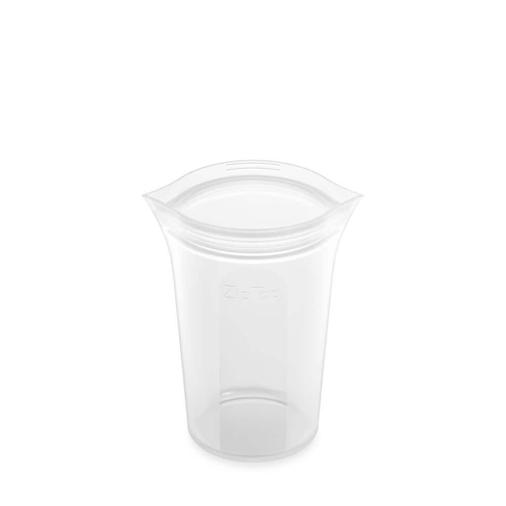 16 oz. Frost Reusable Silicone Medium Cup Zippered Storage Container - Hercitys