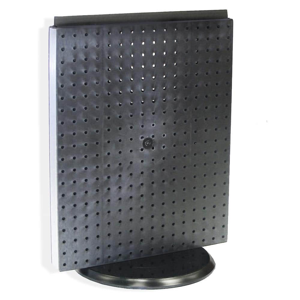 20.25 in. H x 16 in. W Revolving Pegboard Counter Display in Black - Hercitys