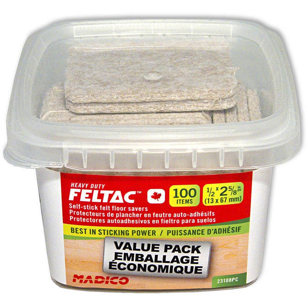 (100-Pack) 2-5/8 in. Self-adhesive Felt Pads - Hercitys