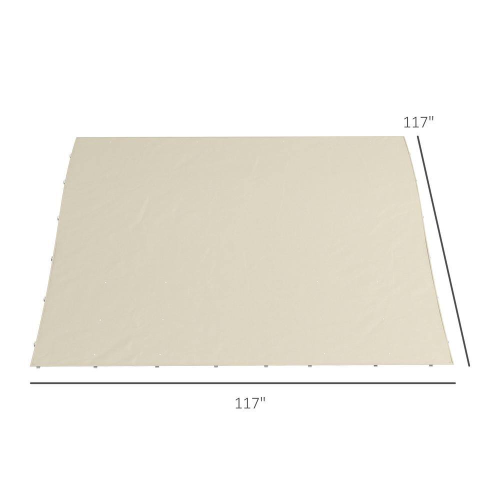10 ft. x 10 ft. Beige Polyester Fabric Pergola - Hercitys