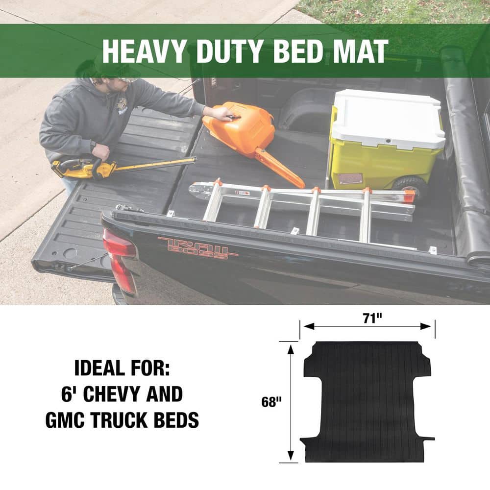 5.8 ft. Truck Bed Mat Heavy Duty Utility Cargo Liner fits Chevy Chevrolet Silverado and Sierra 1500,2500, 3500 2019-2025 - Hercitys