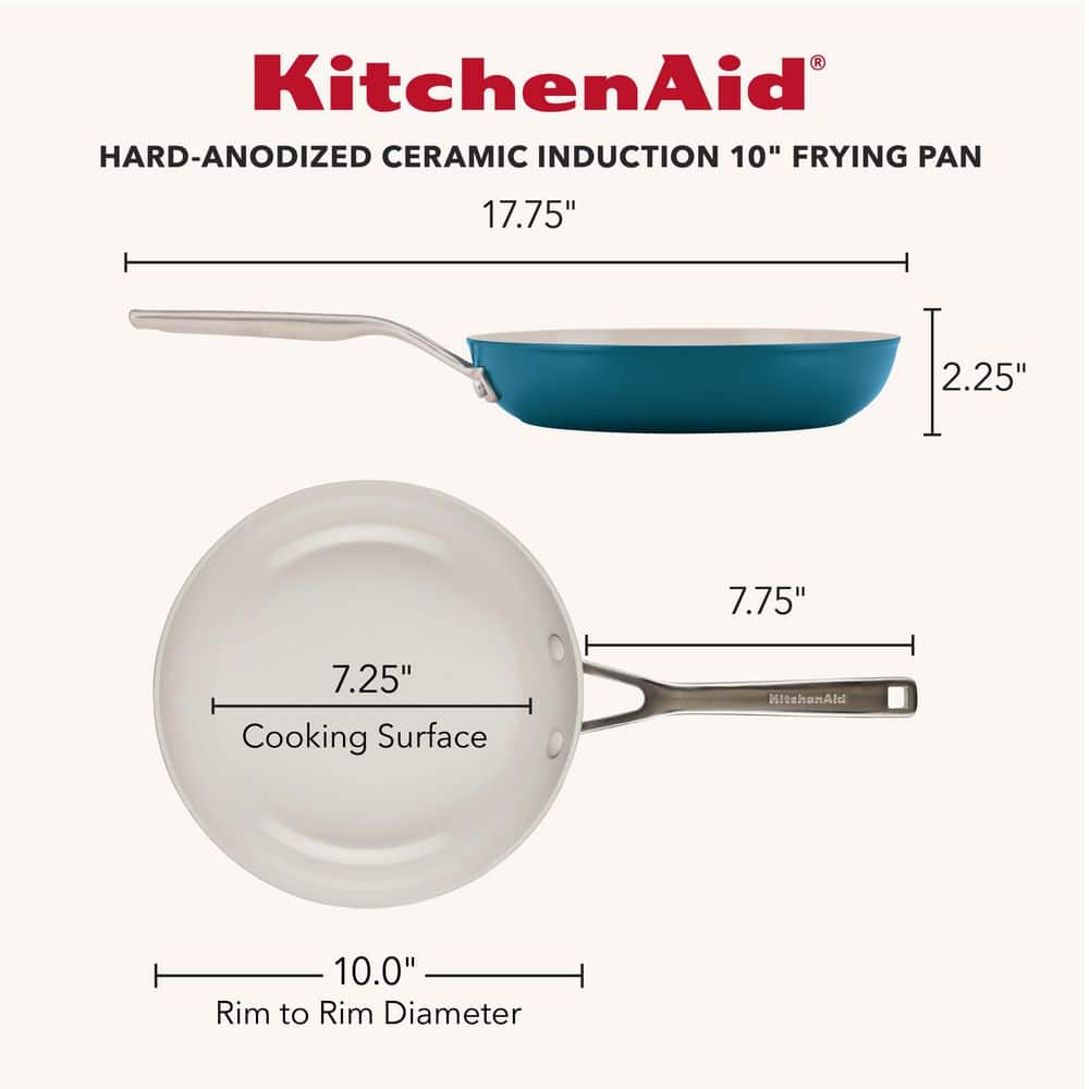 10 in. Hard-Anodized Aluminum Ceramic Nonstick Induction Skillet - Hercitys