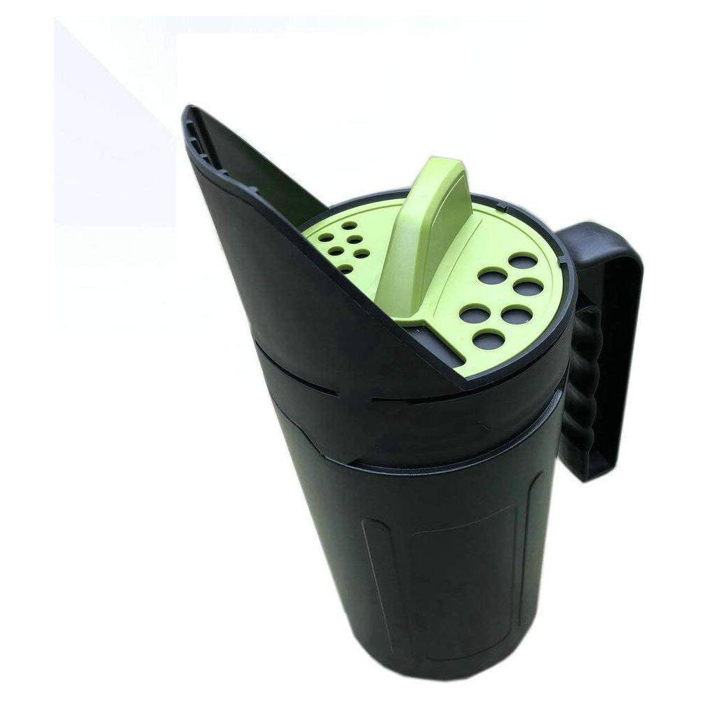 5 lb. Plastic Handheld Spreader for Grass Seed, Fertilizer, Snow Salt, Ice Melt with Multiple Adjustable Opening Sizes - Hercitys