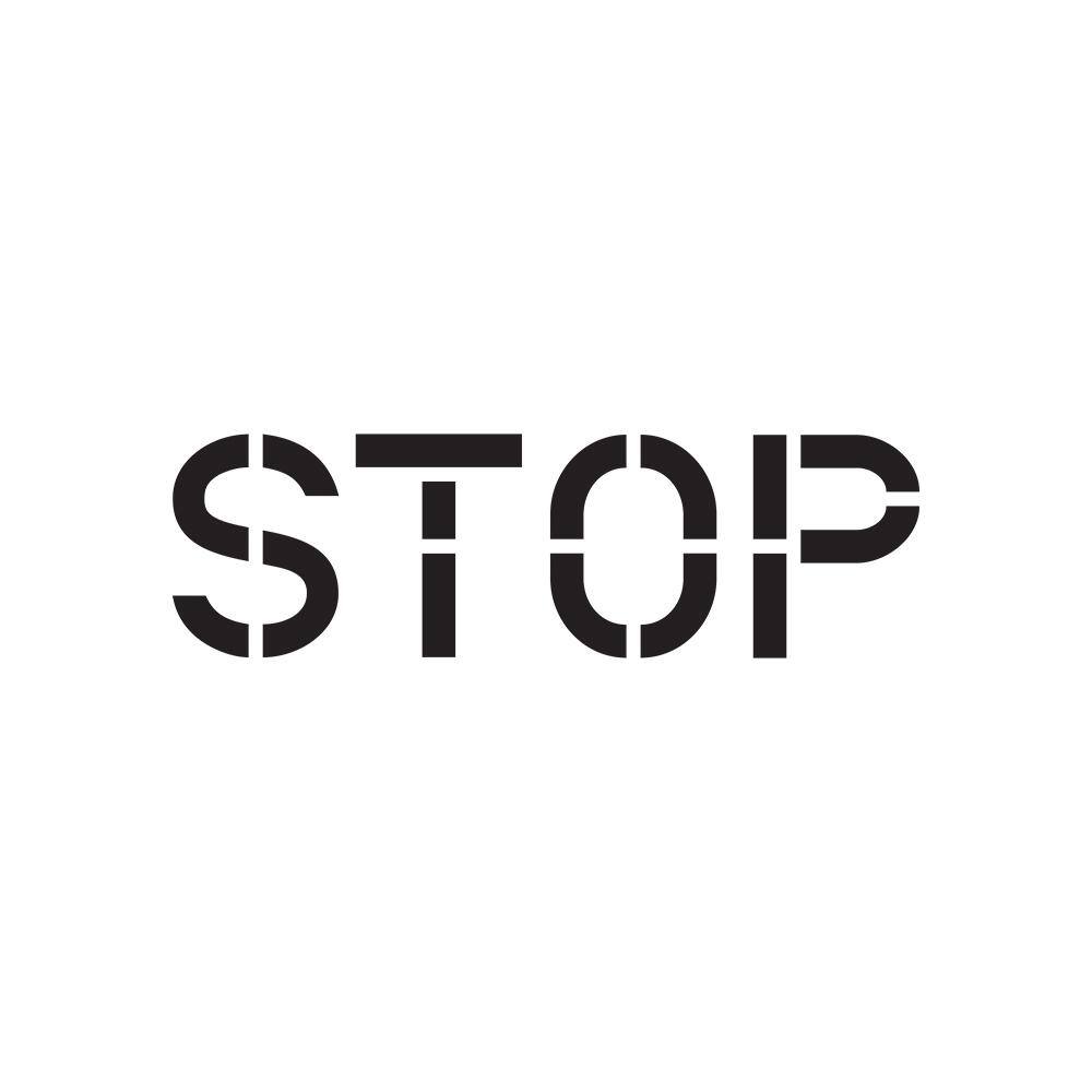 24 in. Stop Stencil - Hercitys