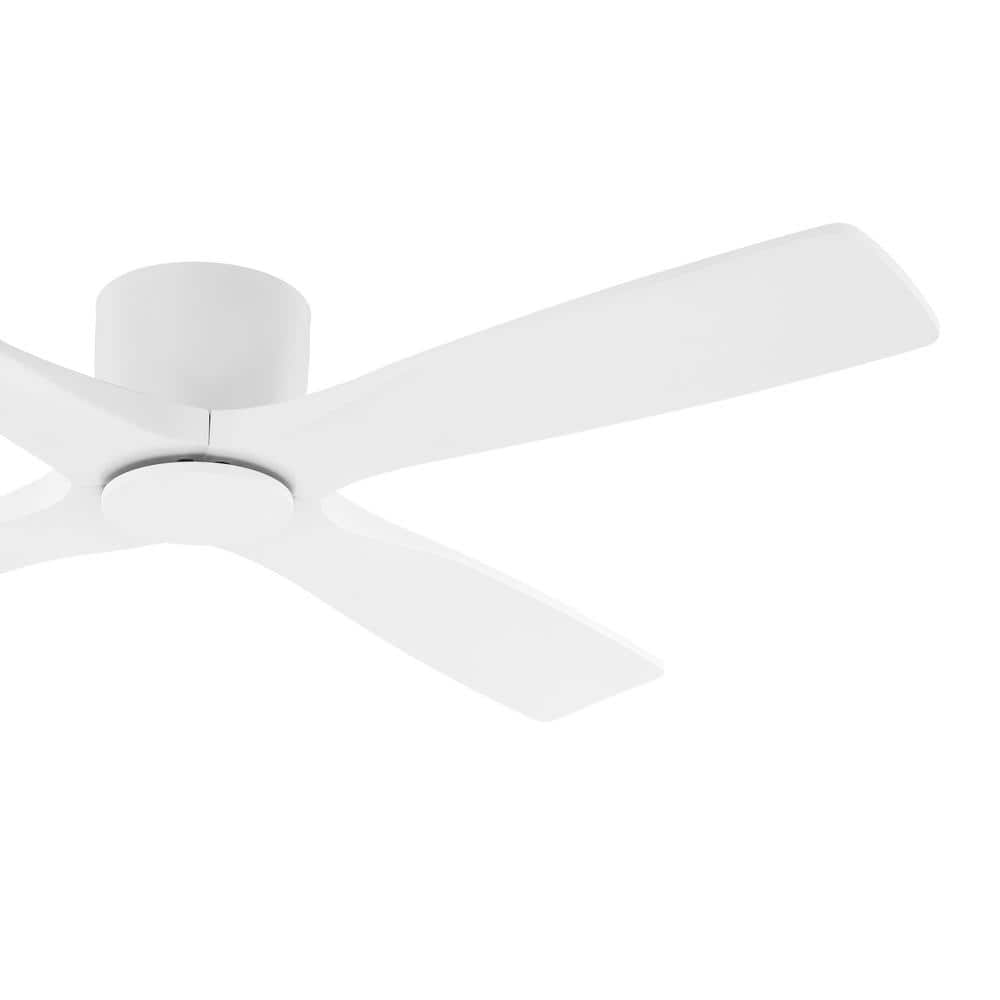 54 in. Ceiling Fan 6 Speeds Wall Fan in White with Remote - Hercitys