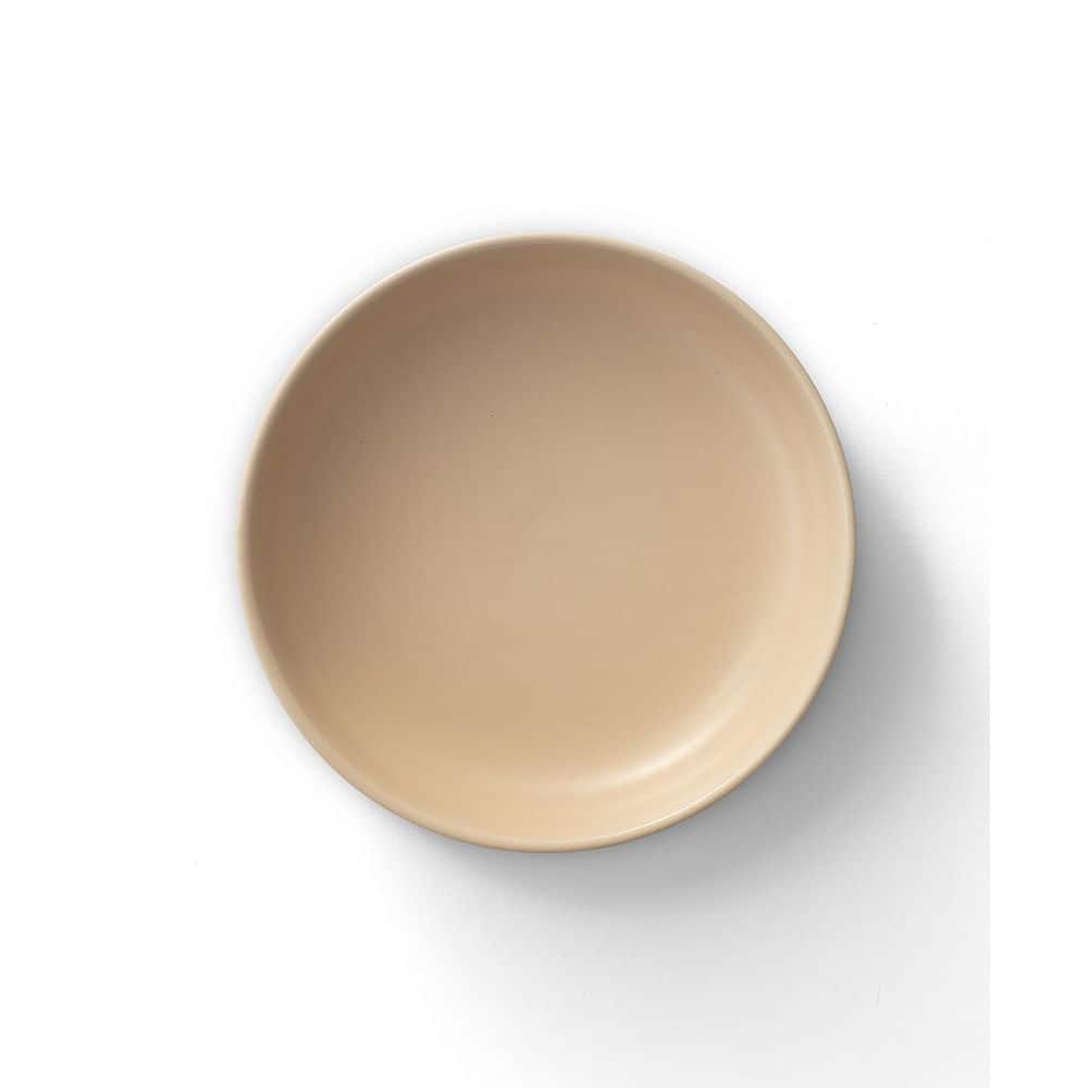 4-Pieces Stoneware Pasta Bowl Set, 30 oz.-Beige - Hercitys