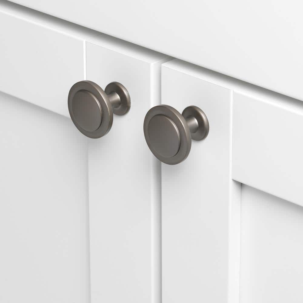 1-1/4 in. Graphite Finish Classic Round Ring Cabinet Knob (10-Pack) - Hercitys