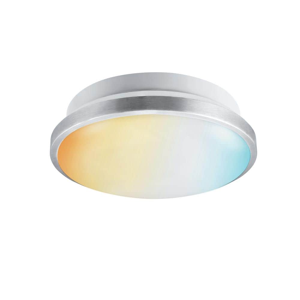 14 in. Dimmable Selectable LED Integrated Flush Mount Light with Adjustable Color Temperature DuoBright Technology - Hercitys