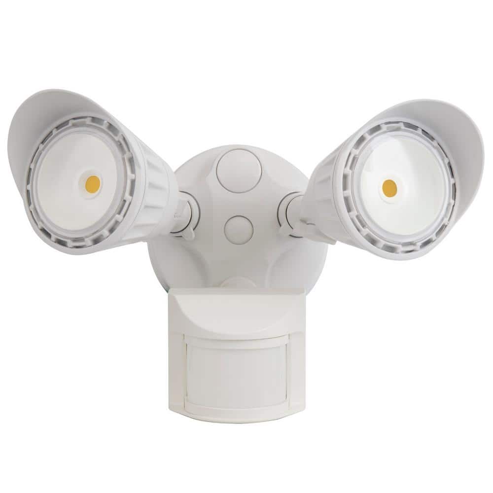 20-Watt White Motion Activated Outdoor Integrated LED Area Light with Dusk to Dawn 5000K Daylight - Hercitys