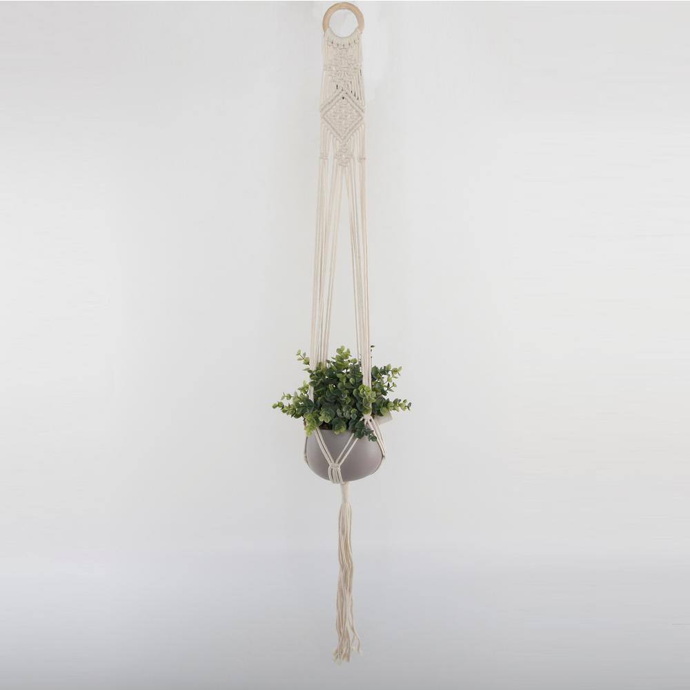 43 in. Cotton Hanging Macrame Plant Hanger - Hercitys