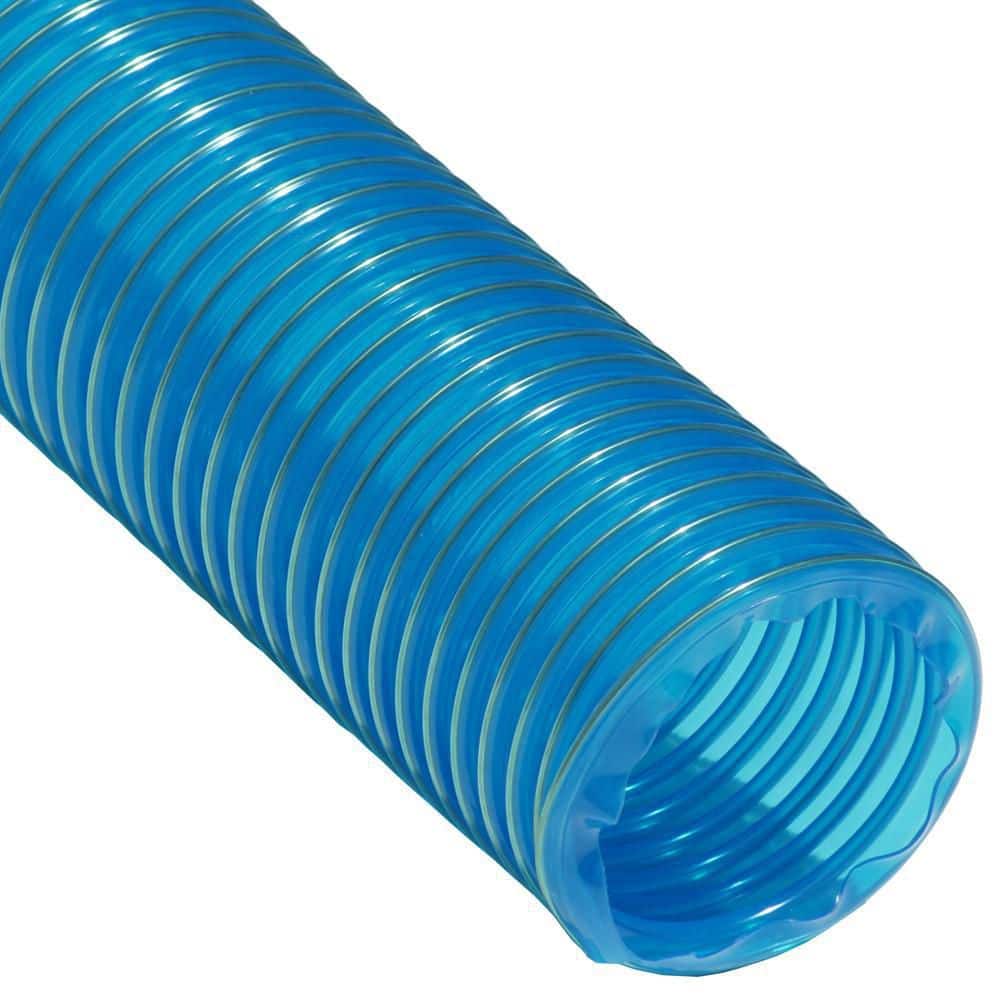 3 in. D x 12 ft. PVC Flexduct Coil Flexible Ducting in Blue - Hercitys