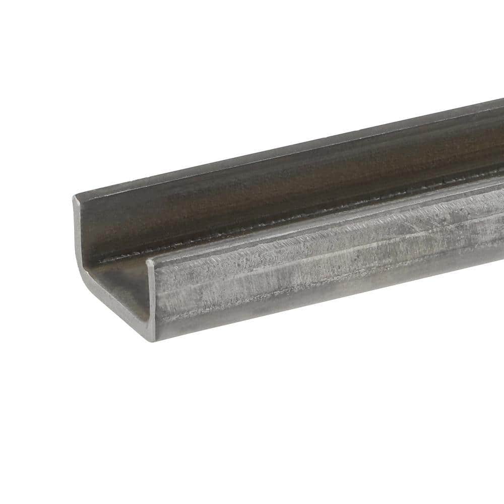 1 in. x 1/2 in. x 3 ft. – 1/8 in. Thick Plain Steel C-Channel - Hercitys