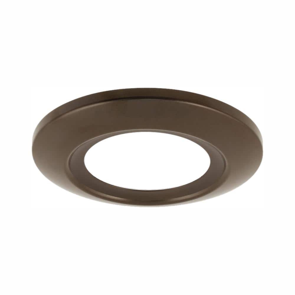 5.5 in. Surface Mount Collection 12-Watt Antique Bronze Integrated LED Flush Mount - Hercitys