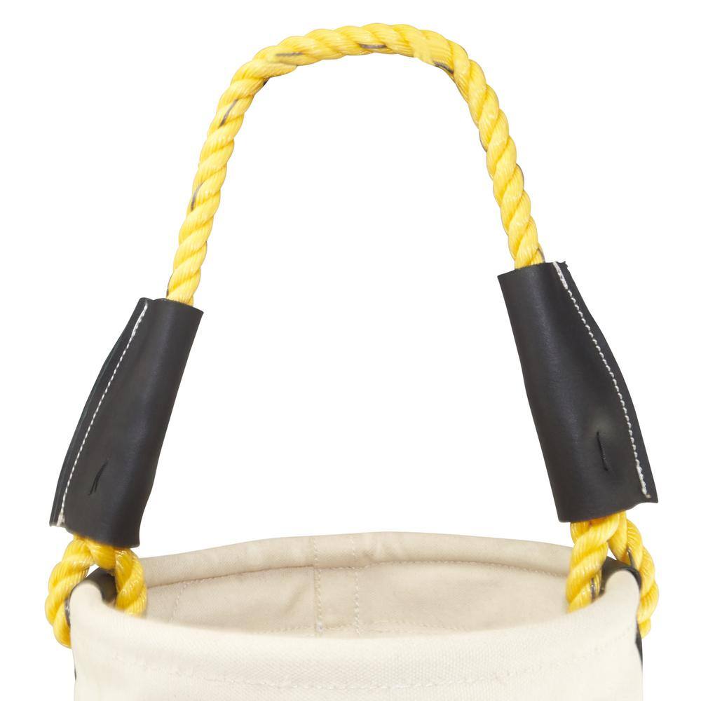 12 in. 1 Pocket Utility Canvas Bucket with Plastic Bottom - Hercitys