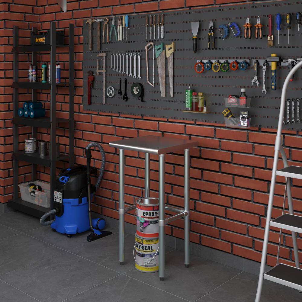 18 in. x 18 in. Open Base Stainless Steel Work Table for Residential and Commercial, Kitchen Prep Table - Hercitys