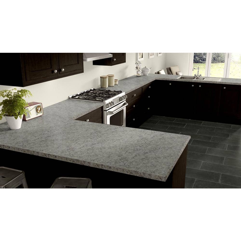 5 ft. x 10 ft. Laminate Sheet in White Juparana with Standard Fine Velvet Texture Finish - Hercitys