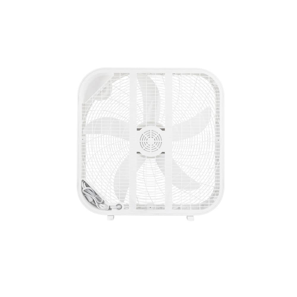 20 in. Weather-resistant Box Fan, White - Hercitys