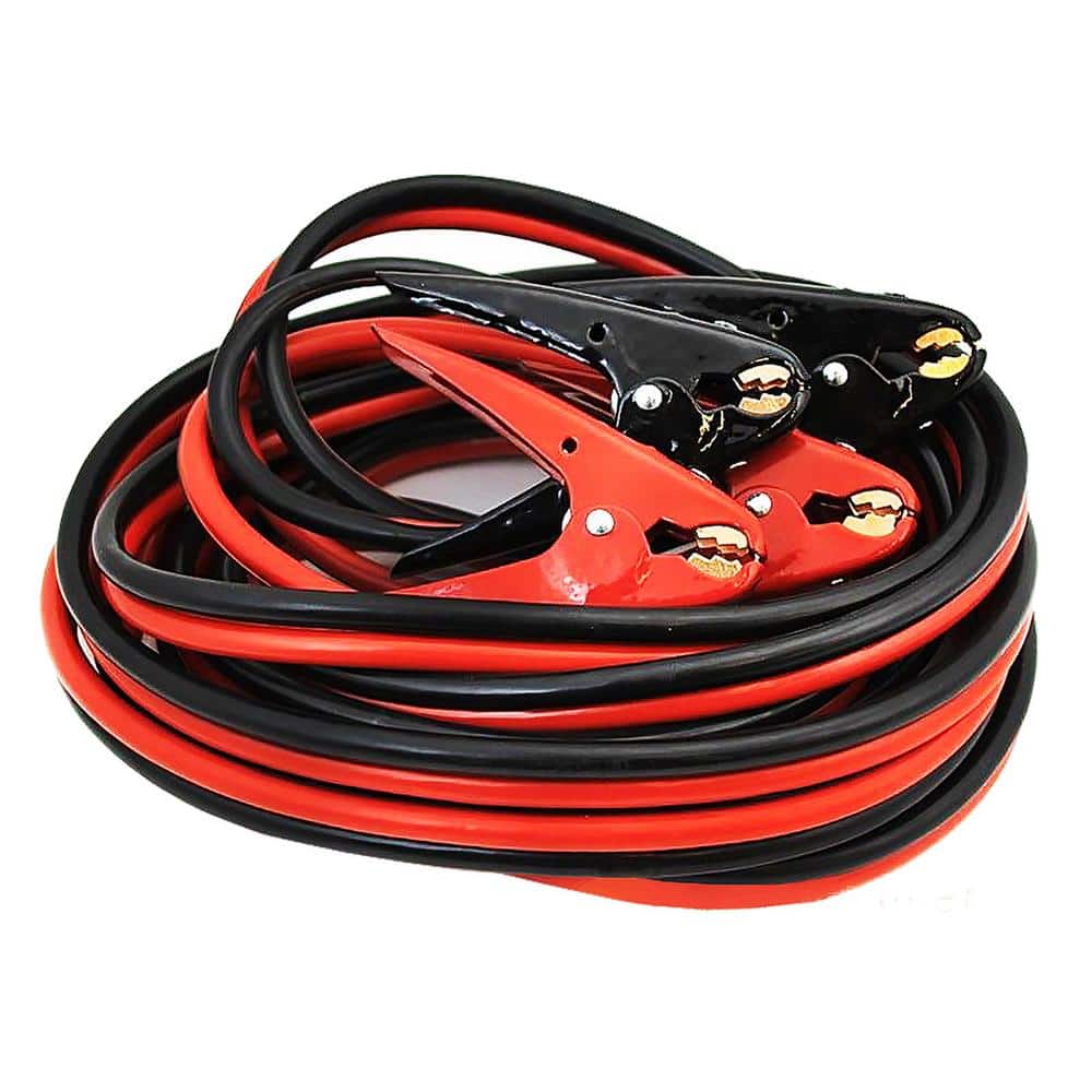 25 ft. 600 Amp 2-Gauge Booster Jumper Cables with Heavy-Duty Parrot Jaw Clamps Plus Portable Case - Hercitys