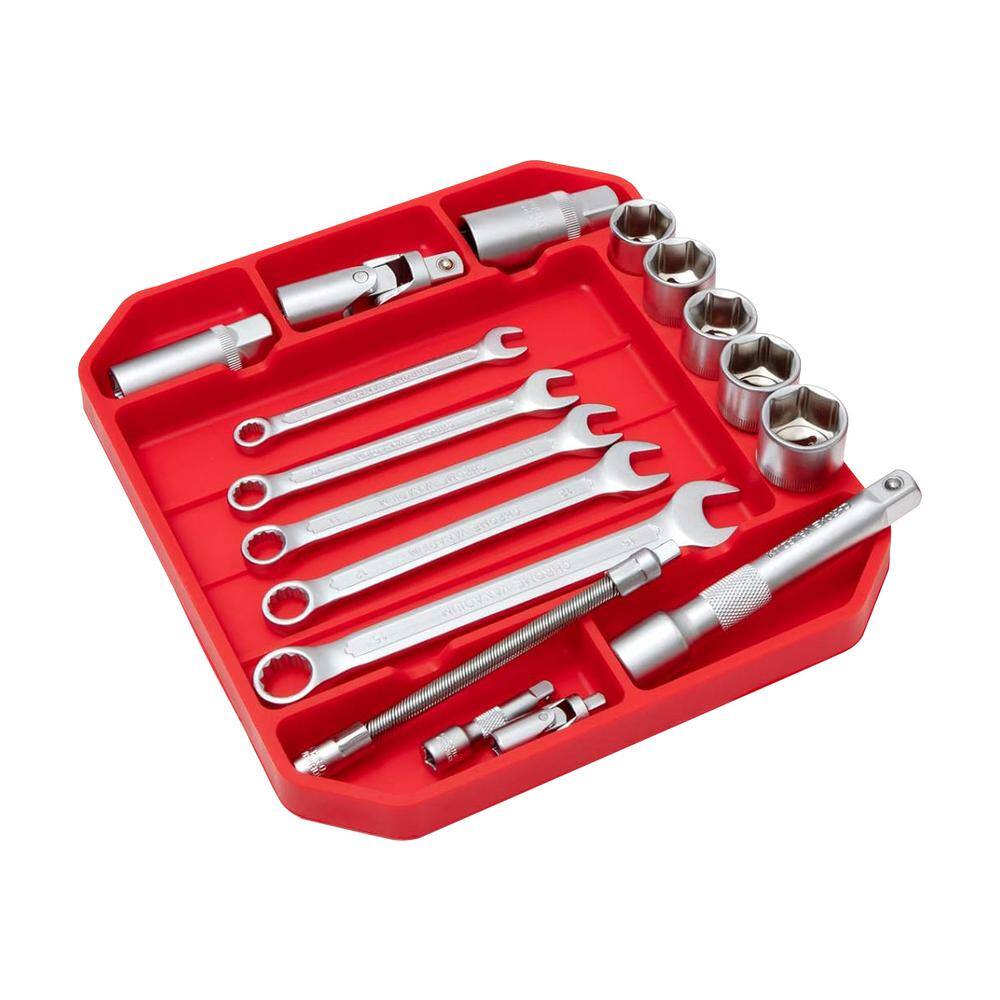 10 in. x 9 in. x 0.9 in. Medium Non-Slip Flexible Parts Tray - Hercitys