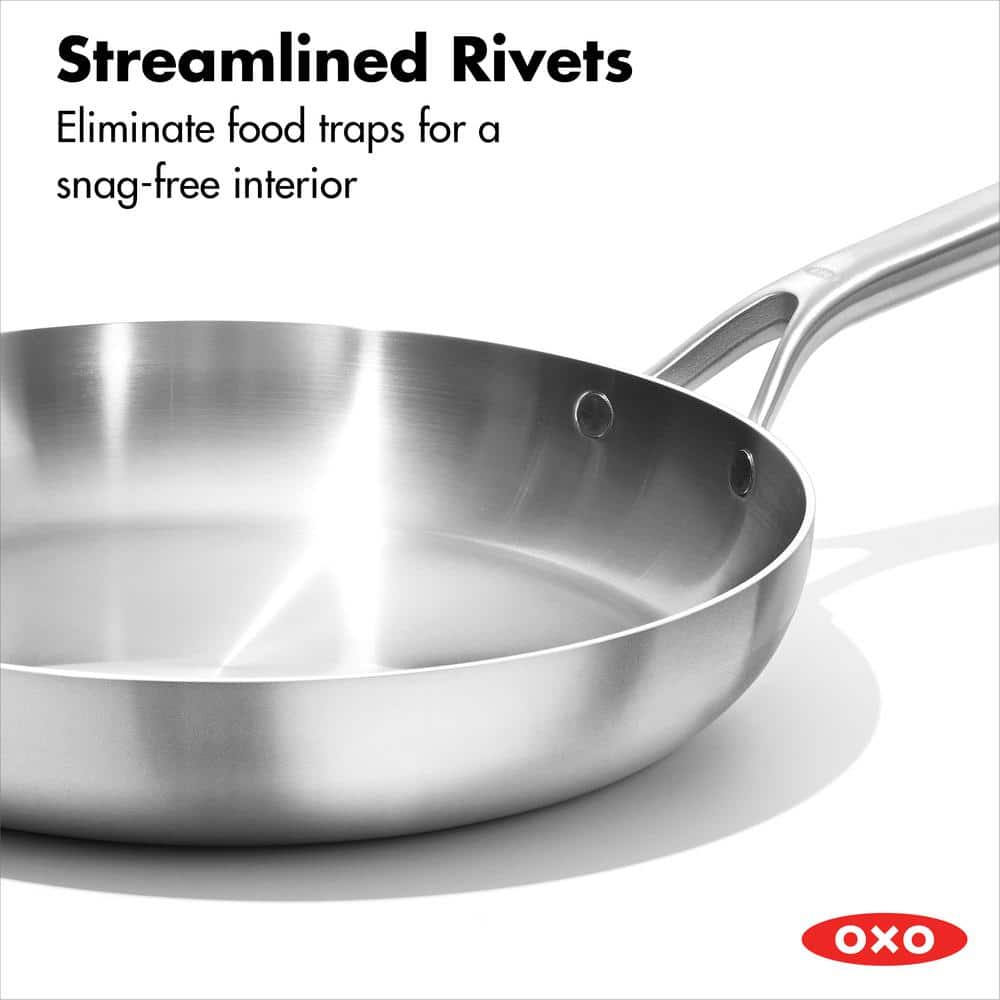 12 in. Stainless Steel Tri-Ply Mira Series Frying Pan - Hercitys