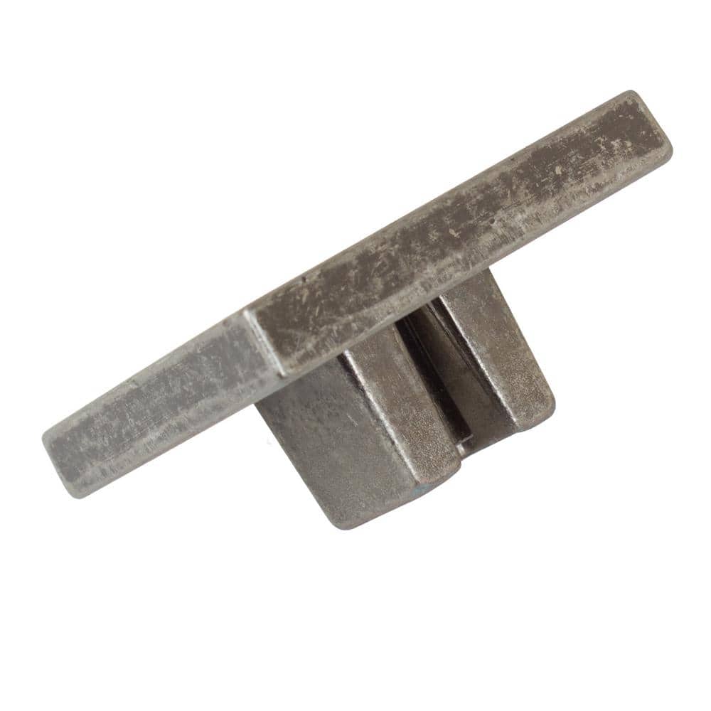 1-1/2 in. Weathered Nickel Thin Square Cabinet Knob (10-Pack) - Hercitys