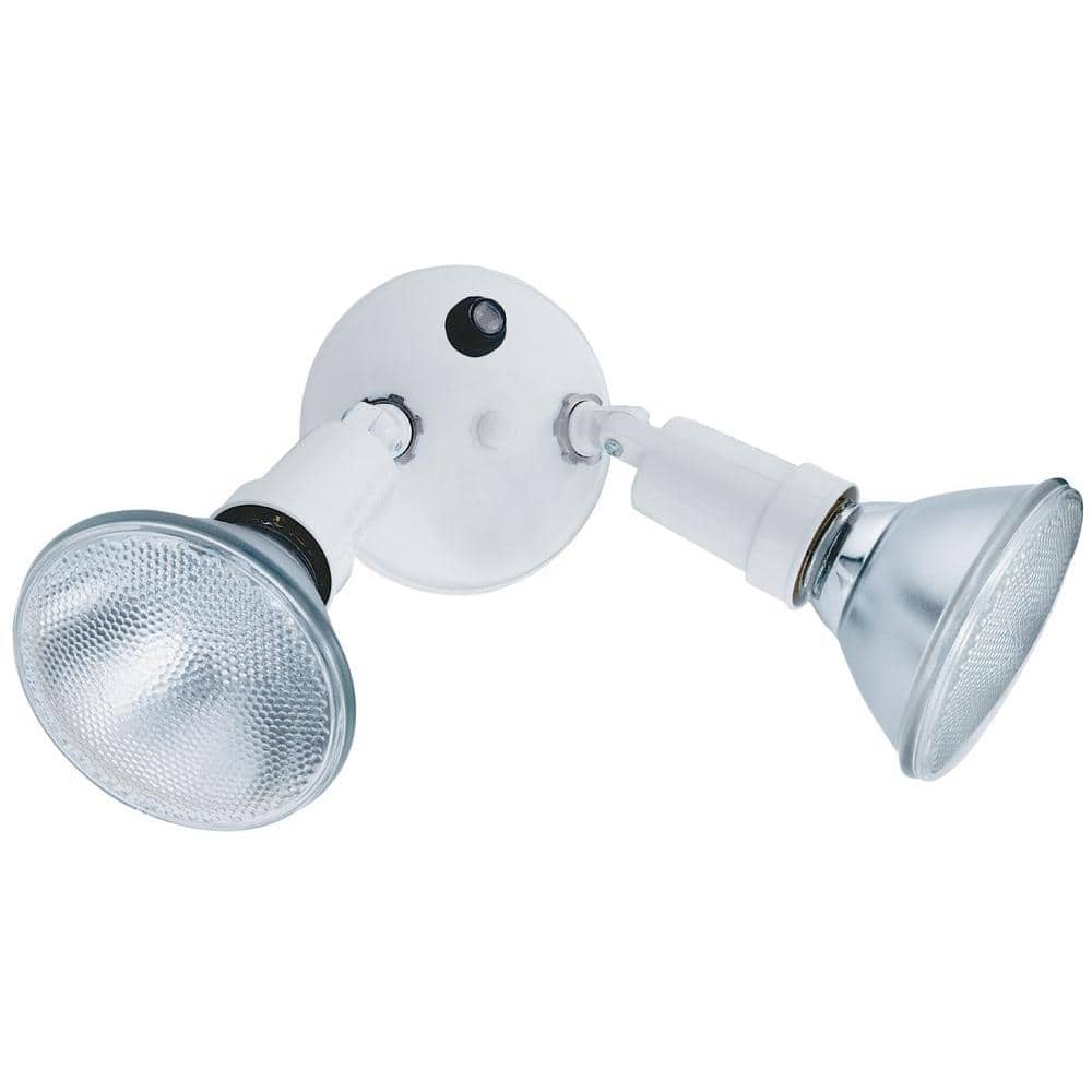 2-Light Wall-Mount Outdoor White Flood Light - Hercitys