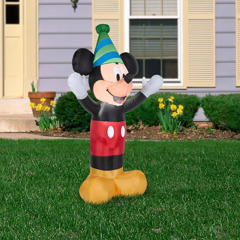 4 ft. Tall Airblown Mickey with Party Hat - Hercitys