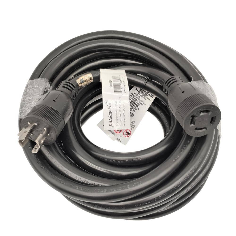 25 ft. STOW 12/4 20 Amp 125/250-Volt Generator Twist Lock NEMA L14-20 Extension Cord - Hercitys