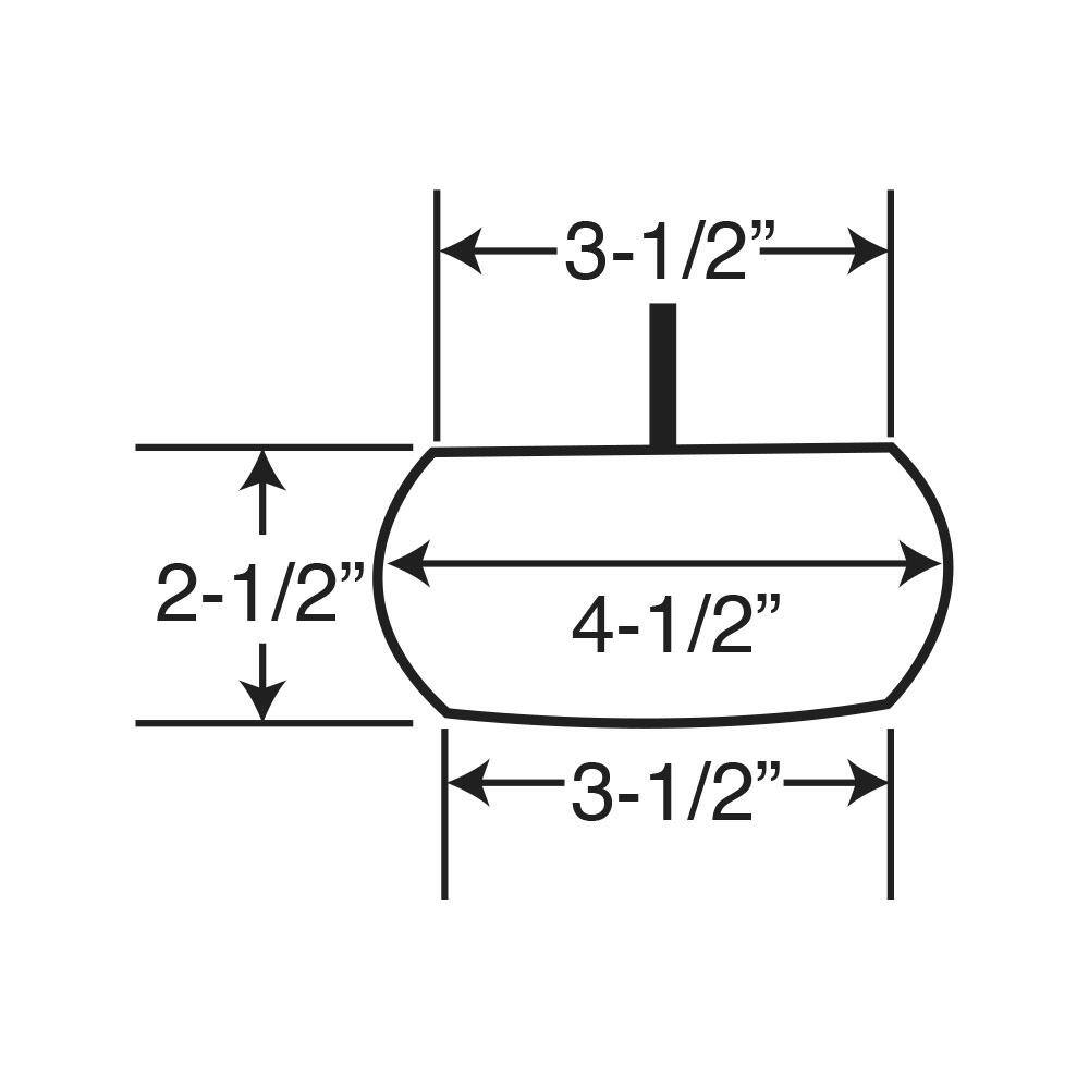 2-1/2 in. x 4-1/2 in. Unfinished Solid Hardwood Round Bun Foot (4-Pack) - Hercitys