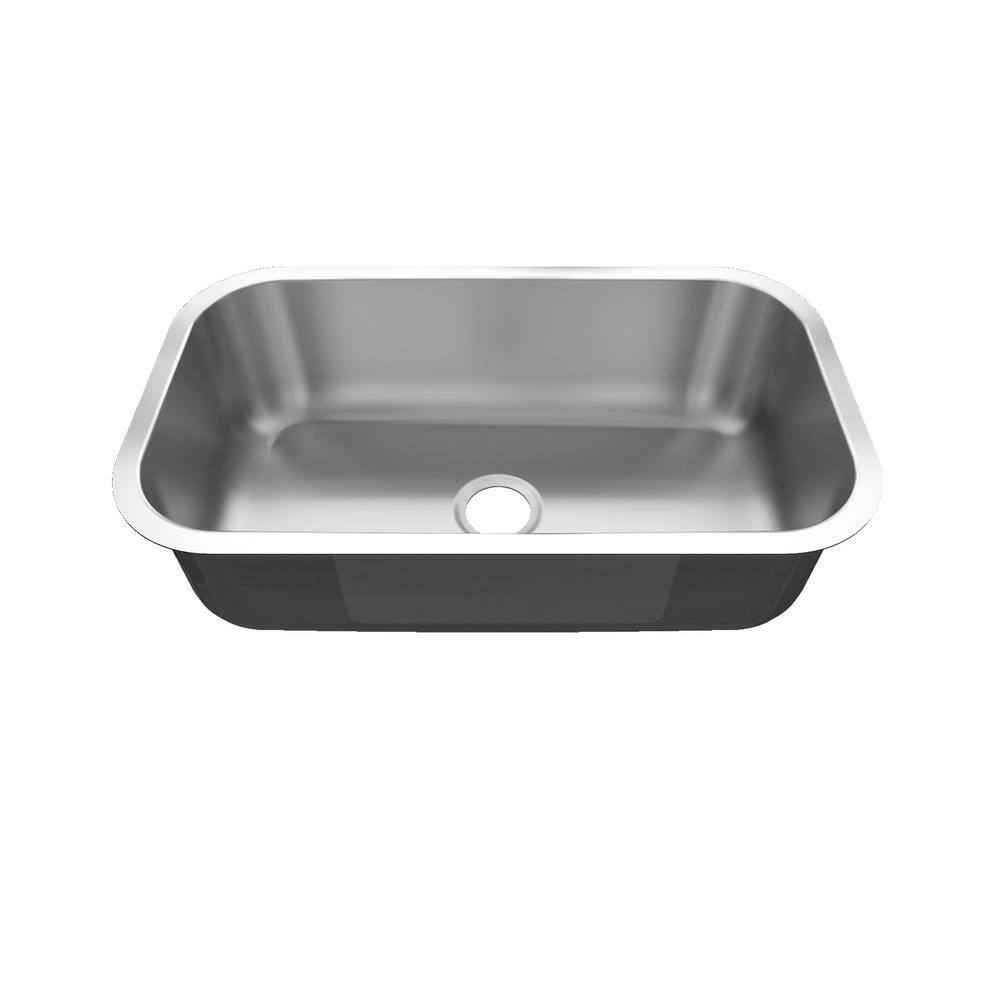 31 in. Undermount Single Bowl 18-Gauge 304 Stainless Steel Workstation Kitchen Sink - Hercitys