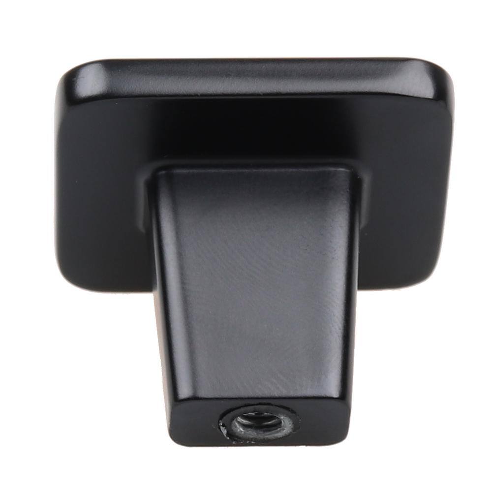 1-1/4 in. Square Matte Black Embossed Leather Drawer Knobs (10-Pack) - Hercitys