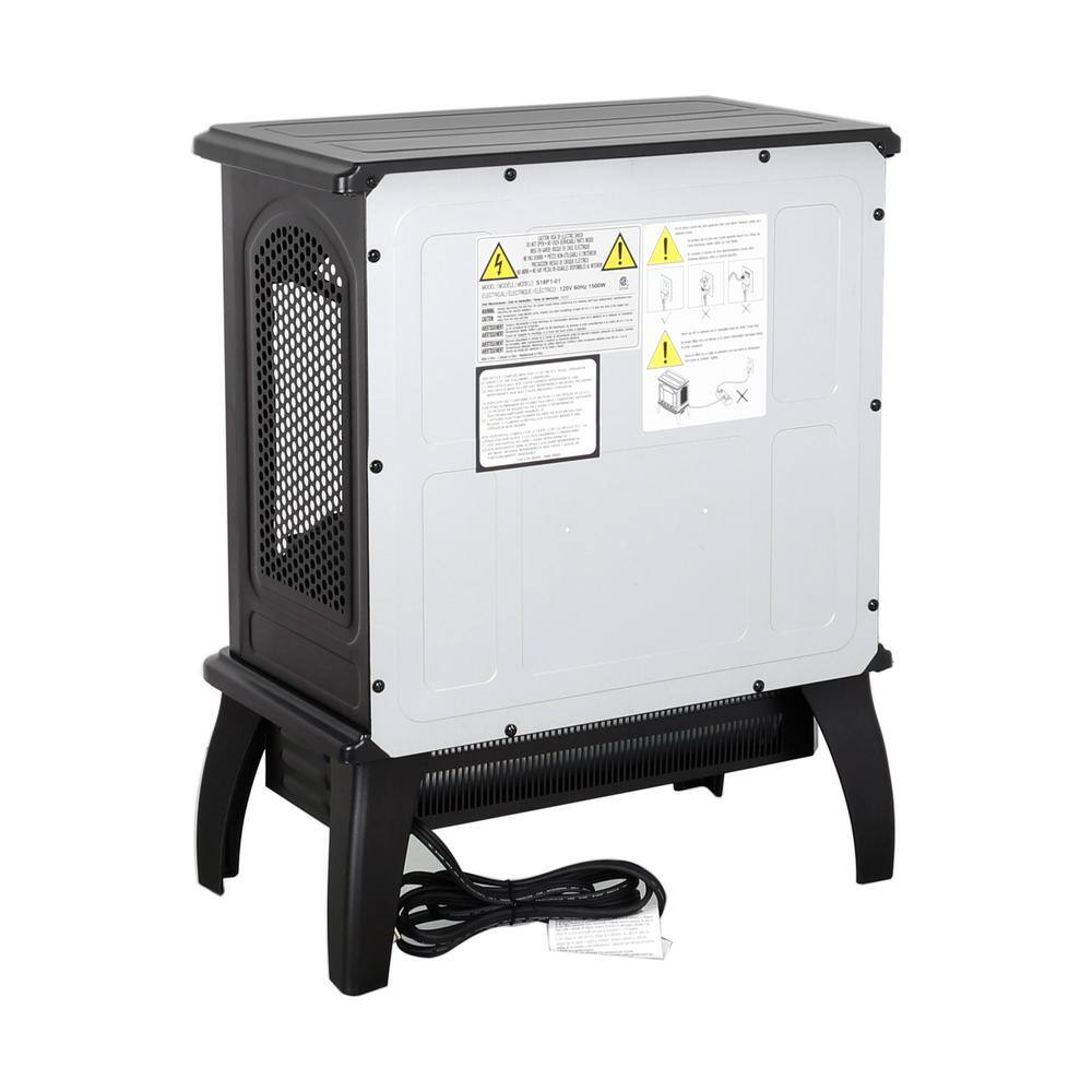 10 in. Freestanding Electric Infrared Quartz Fireplace Stove with remote control - Hercitys