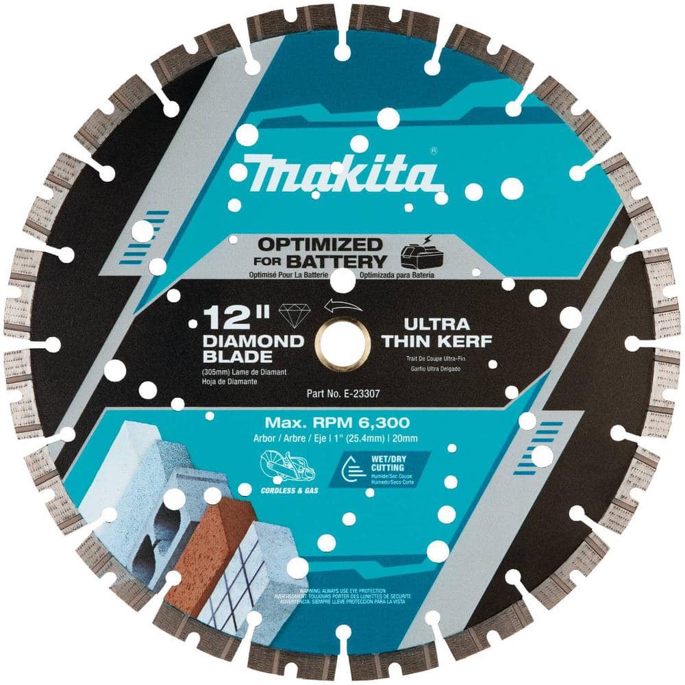 12 in. Segmented Rim, Thin Kerf Diamond Blade - Hercitys