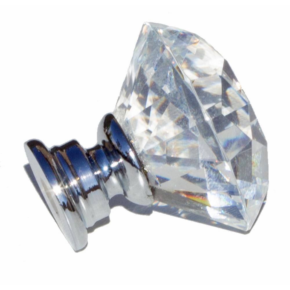 1-1/8 in. Dia Crystal K9  Diamond Shape Cabinet Knob (10-Pack) - Hercitys