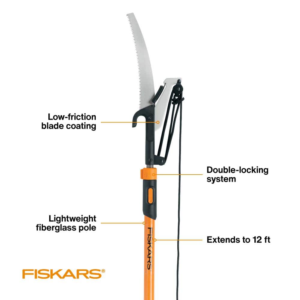 1 in. Cut Capacity Steel Blade Fiberglass Handled 12 ft. Tree Pruner - Hercitys