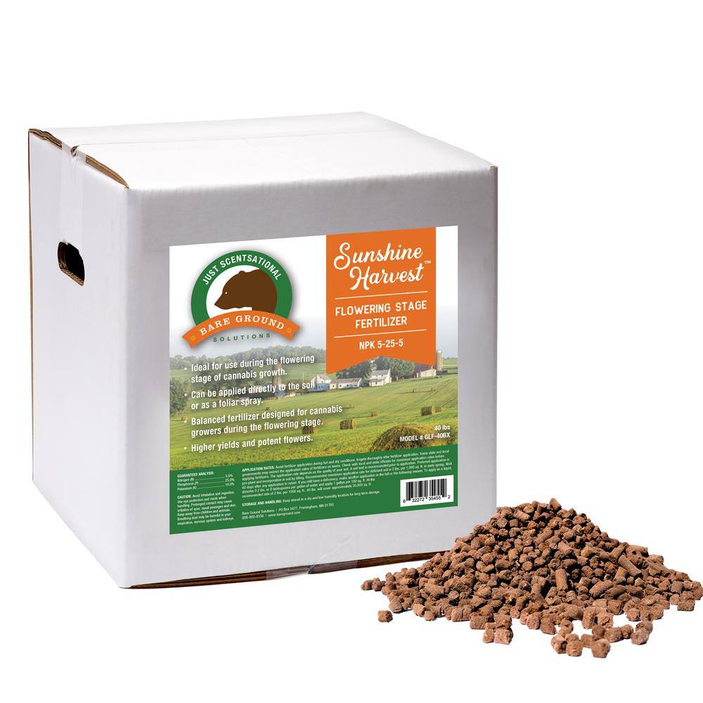 40 lbs. Box Sunshine Harvest Ganja Grower Flowering Stage Fertilizer NPK 5-25-5 - Hercitys