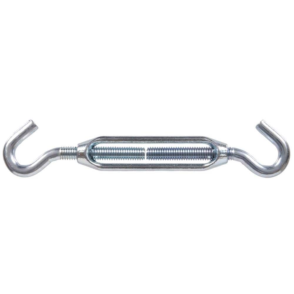 5/16-18 in. x 8-7/8 in. Zinc-Plated Hook and Hook Turnbuckle (5-Pack) - Hercitys