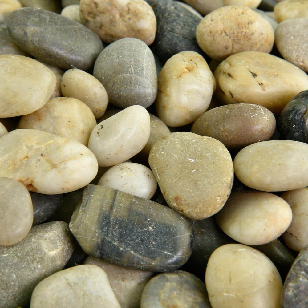0.125 cu. ft. 3/8 in. – 5/8 in. 10 lbs. Mixed Small Polished Rock Pebbles for Planters, Gardens, Aquariums and More - Hercitys