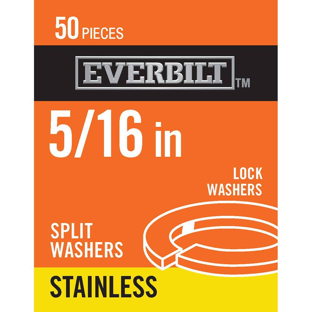 5/16 in. Stainless Steel Lock Washer (50-Pack) - Hercitys