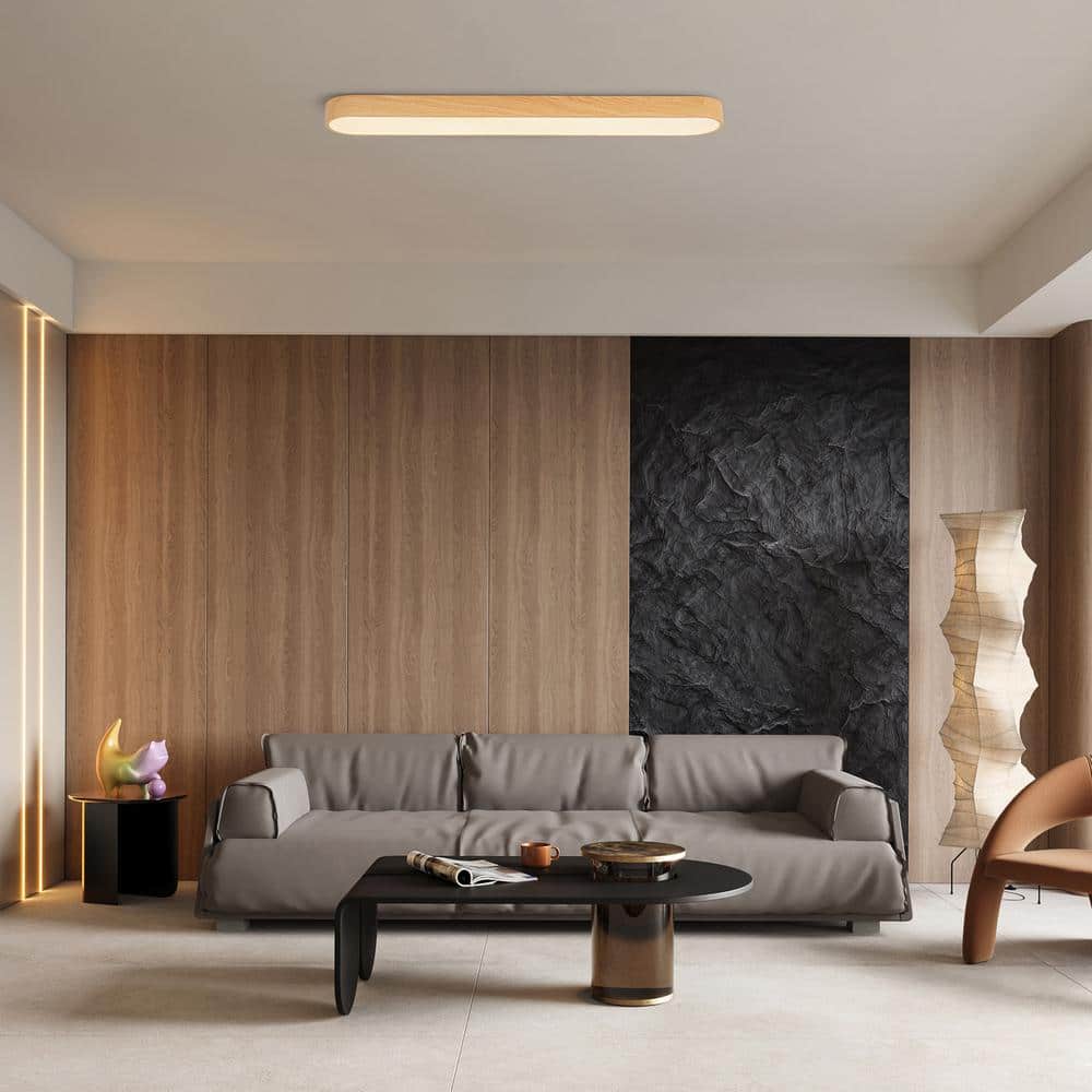 5.51 In. 41-Watt Modern Integrated LED Flush Mount with White Acrylic Shade Minimalist Modern Dimmable LED Ceiling Light - Hercitys