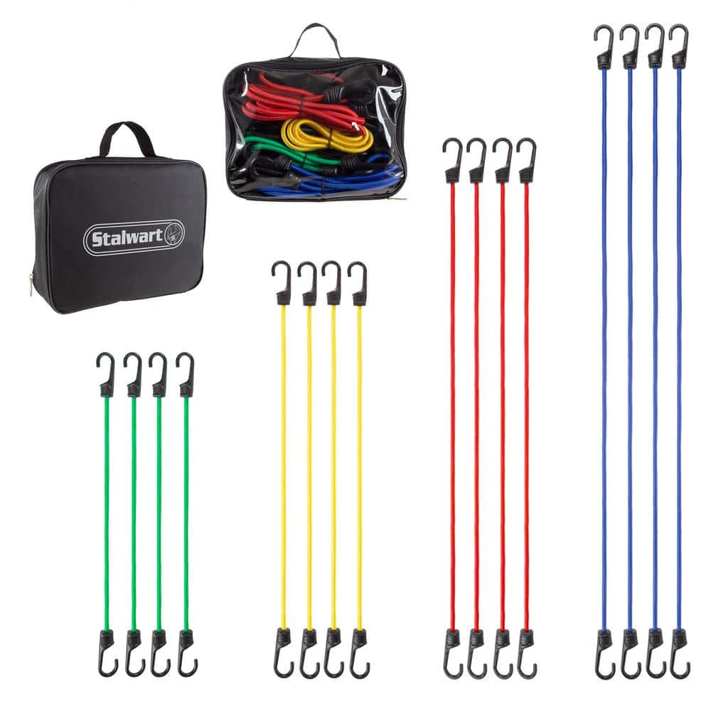 16-Piece Assortment Bungee Cord with 4-Sizes - Hercitys