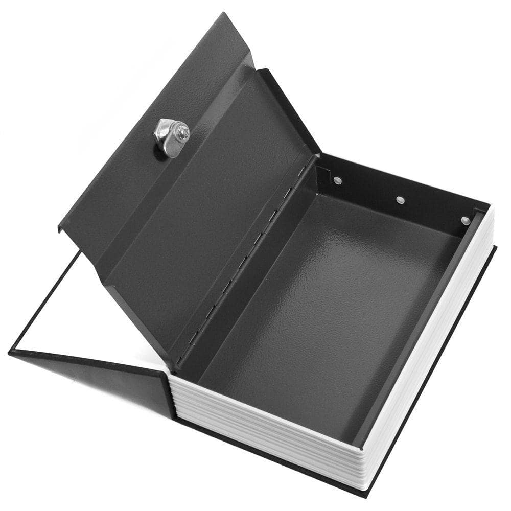 0.02 cu. ft. Steel Hidden Dictionary Book Lock Box Safe with Key Lock - Hercitys
